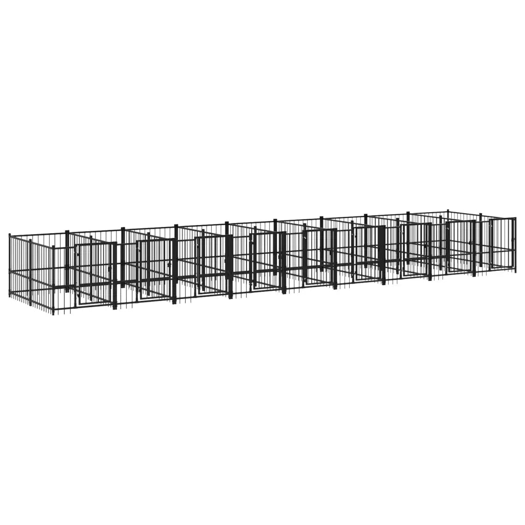 Gabbia per Cani da Esterno in Acciaio 16,89 m² 3124586