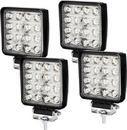 Lanterna di lavoro 4x Led 48W con faro supplementare per uso off-road, 12V, 24V, faro IP67 impermeabile all'acqua, luce di arresto per trattore, auto, macchina da movimento terra, SUV, UTV, ATV