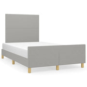Letto matrimoniale | Letto per adulti | Giroletto senza Materasso Grigio Chiaro 120x190 cm in Tessuto