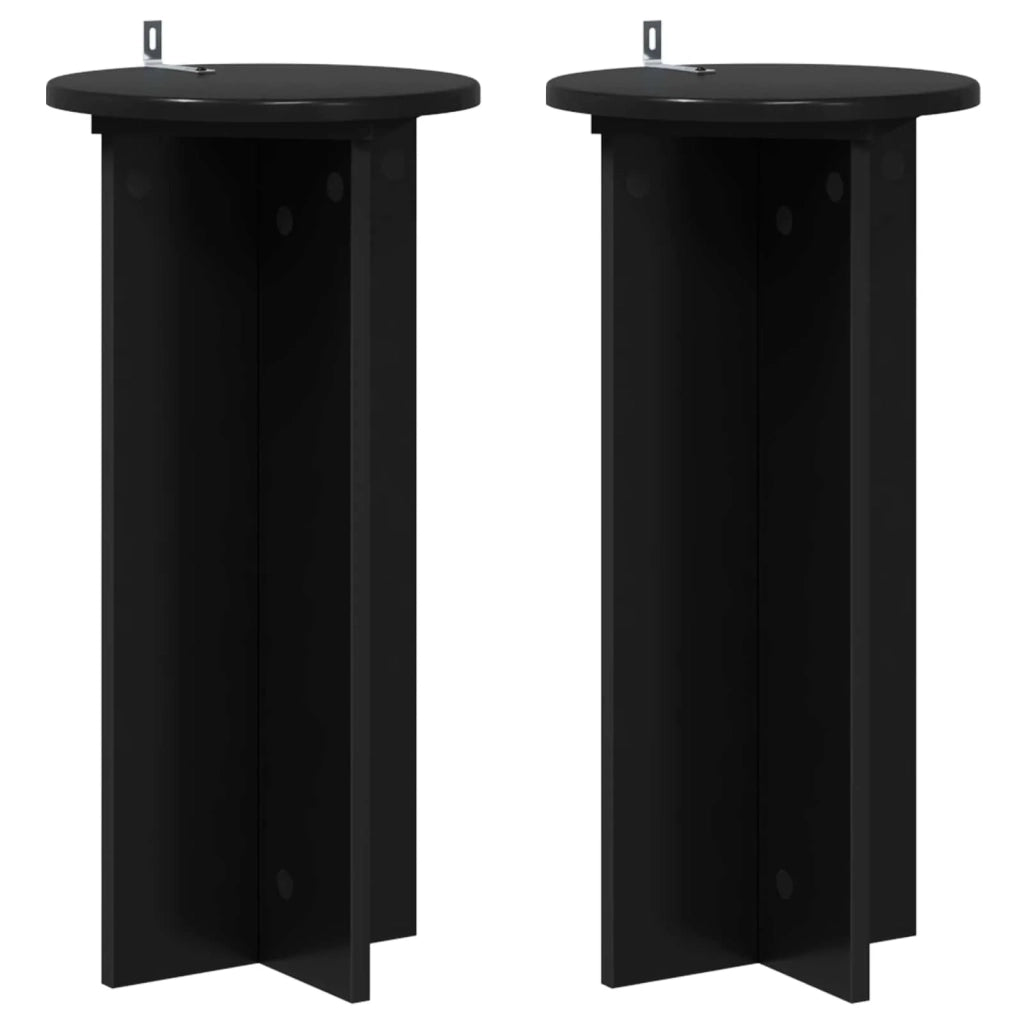 Supporto per piante | Sostegno per piante 2 pz Nero 29,5 x 29,5 x 60 cm