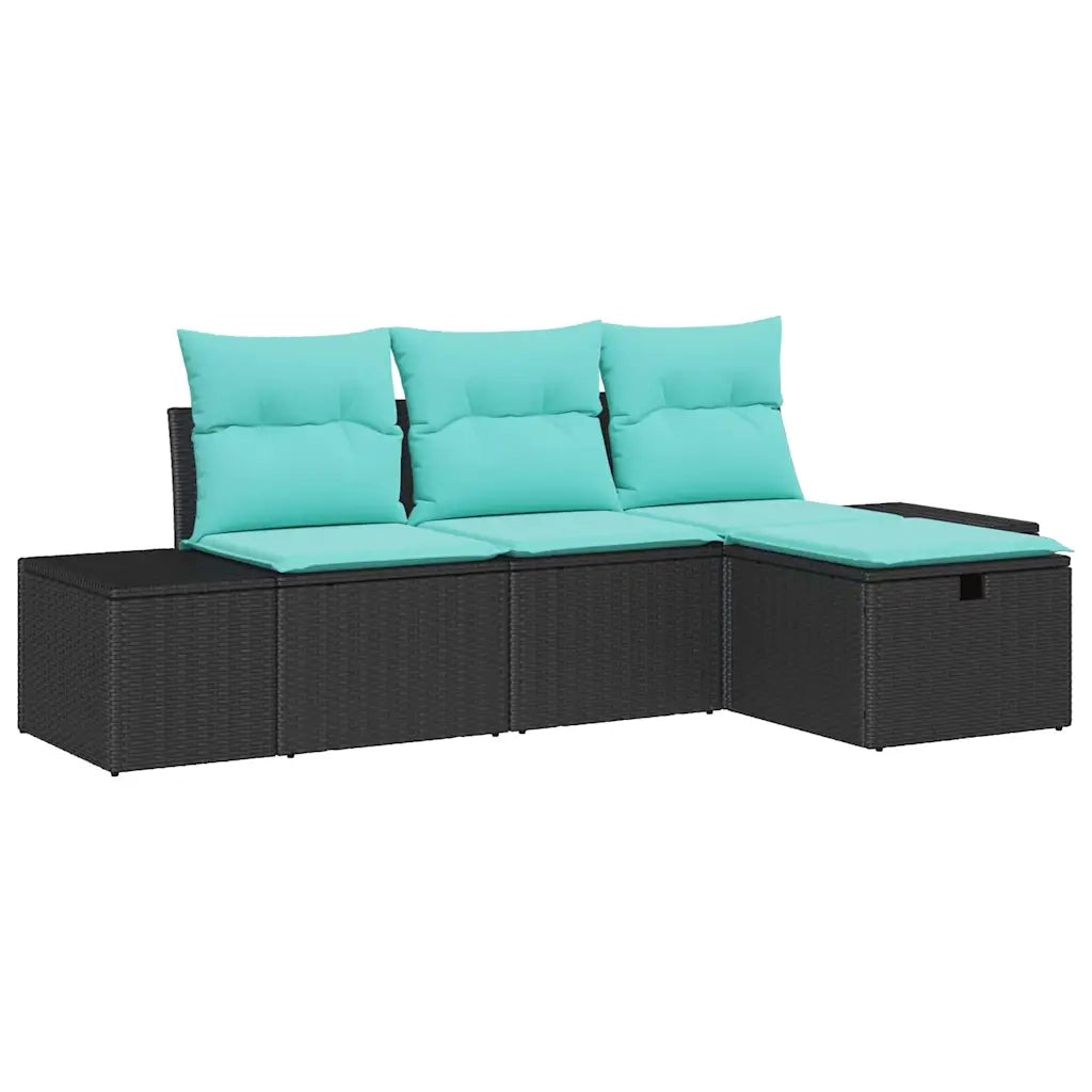 Set di divani 4 pz polyrattan 3360687