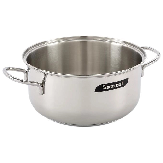 Barazzoni 266102028 Bonita Casseruola in Acciaio Inox 28 cm con Fondo Tripla Strato adatto a tutte le Fonti di Calore incluso Induzione Lavabile in Lavastoviglie colore Antracite