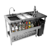 Cocktail Station Barman Postazione Bar Bancone Barman Pozzetto Ghiaccio Lavello