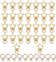 Set di 40 ganci a forma di cuore e stella manovrabili per gioielli