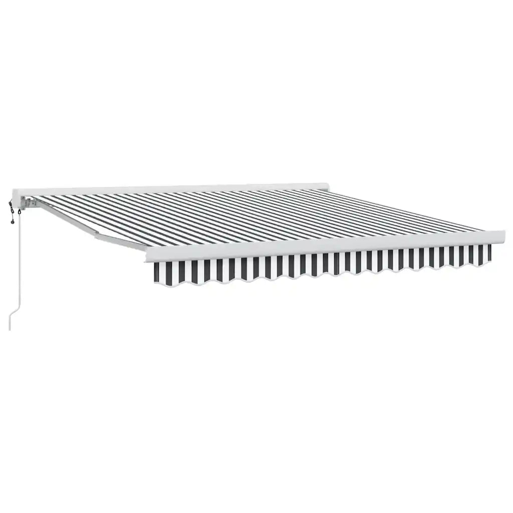 Tenda da Sole Antracite e Bianca 3x2,5 m Tessuto e Alluminio 3216133