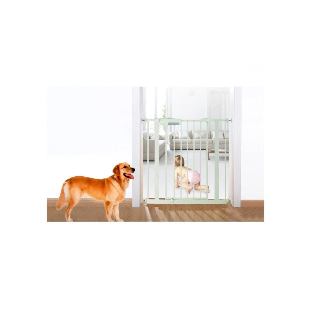 Trade Shop - Cancello Con Bloccaggio A Pressione Per Bambini E Animali Domestici -