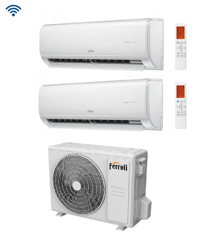 Condizionatore Dual Split Ferroli Giada M 9+9 con 18-2 R-32 Wi-Fi Integrato