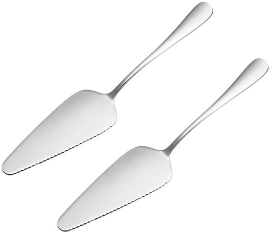 Set di spatole multifunzionali per pizza in acciaio inossidabile - 2 pezzi - con spatola a tre lati - adatto per matrimoni e cucina