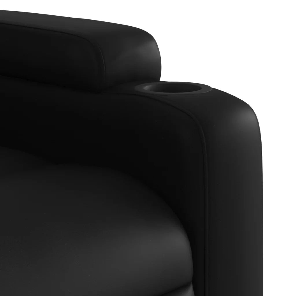 Poltrona reclinabile massaggiante in Similpelle Nera 3205643