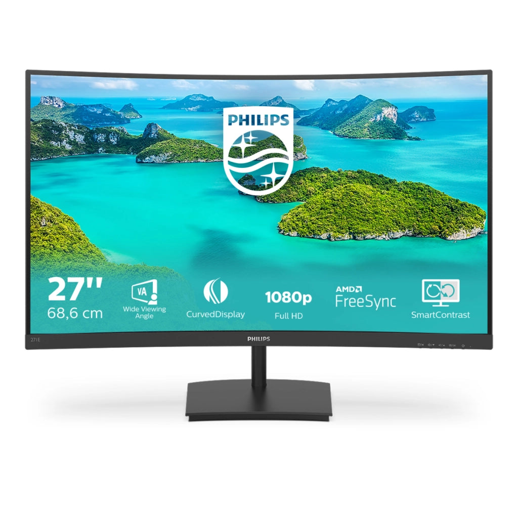 Philips e line 271e1sca/00 monitor pc 68,6 cm (27") 1920 x 1080 pixel full hd lcd nero