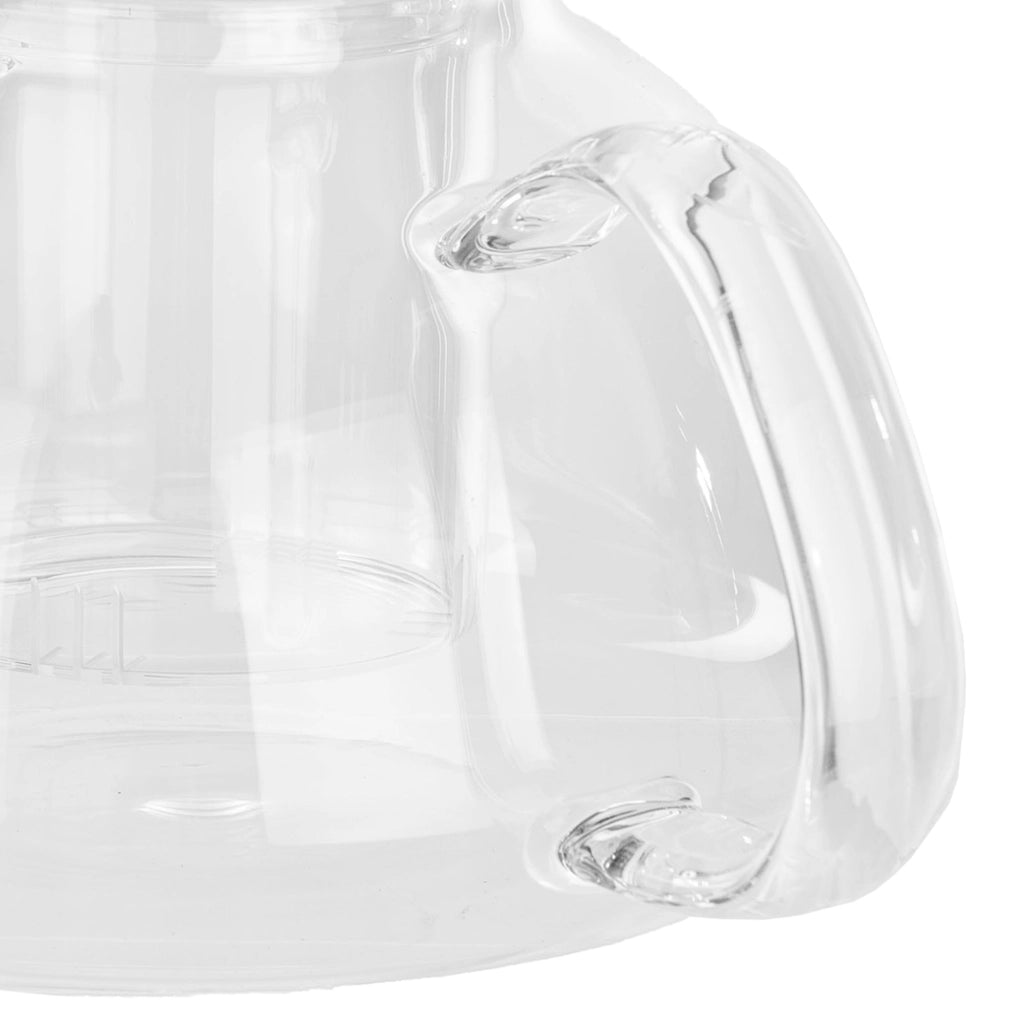 Teiera in vetro resistente al calore KADAX con infusore per tisane da 1,1 l e coperchio.