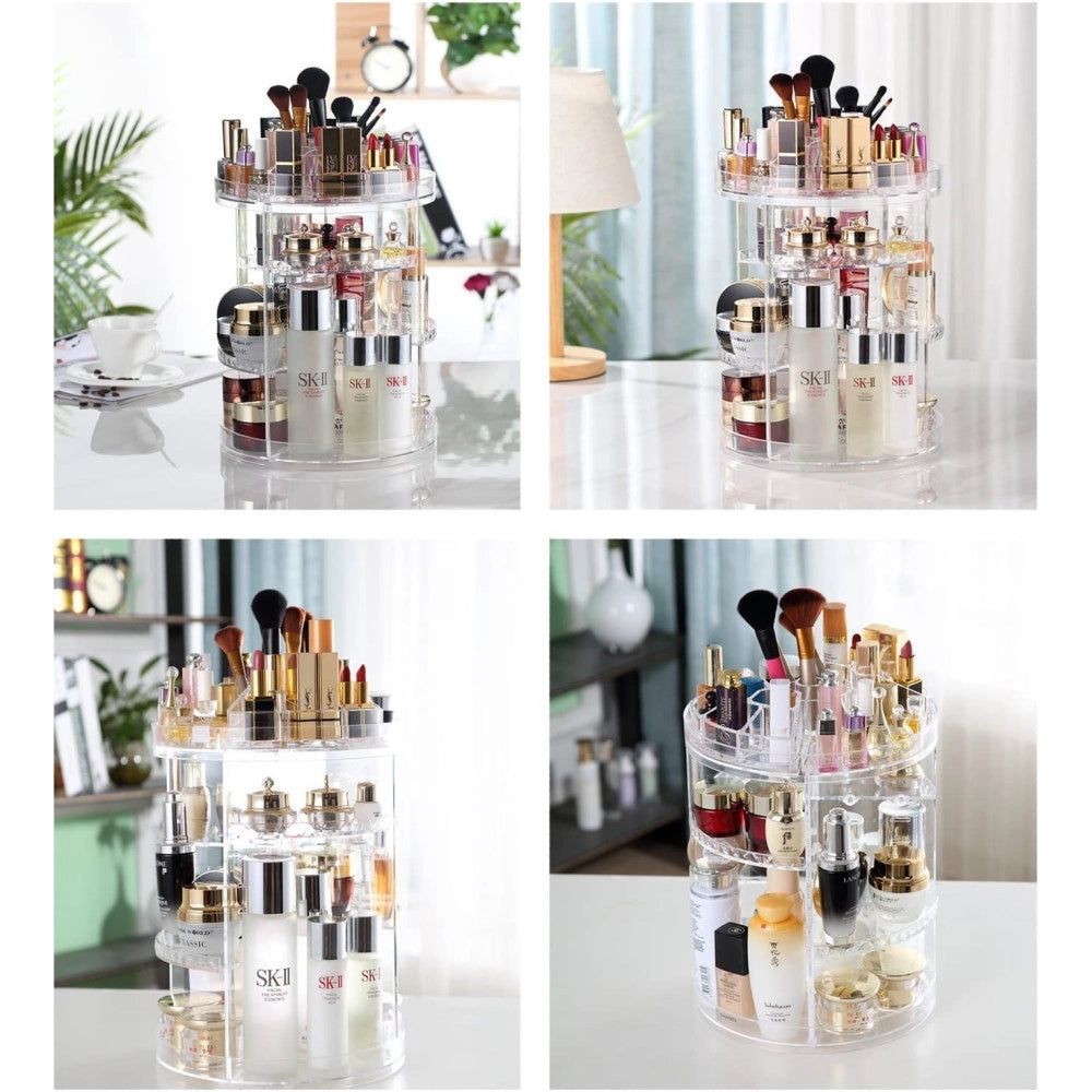 Trade Shop - Espositore Girevole Trasparente Porta Trucchi Cosmetici Organizer Smalti -