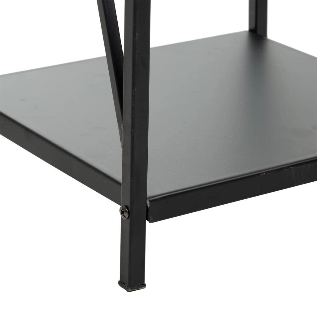 Portalegno in metallo nero 34x34x111h