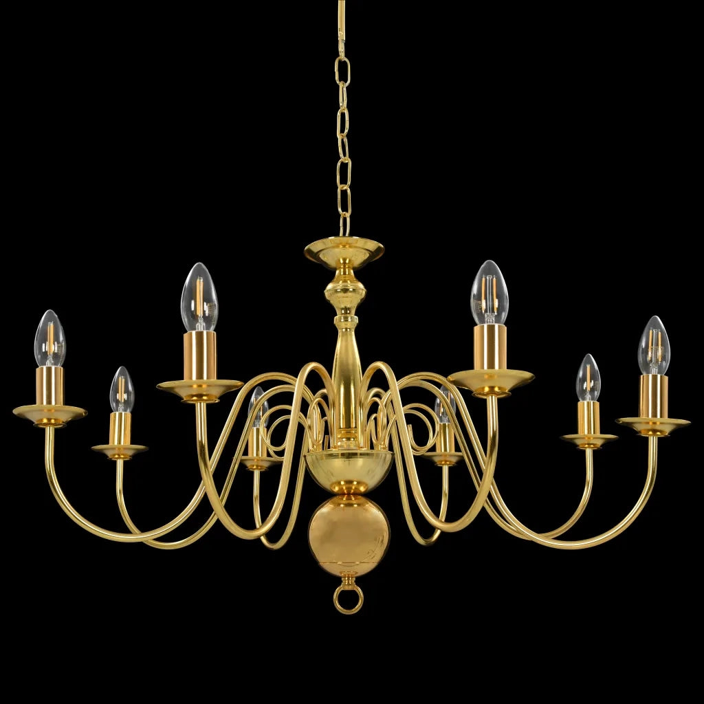 Lampadario Oro con 8 Lampadine E14 CFW7223412