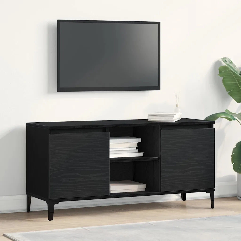 Mobile TV | Armadietto TV | Mobile Porta TV Rovere Nero 102 x 35 x 50 cm Legno multistrato
