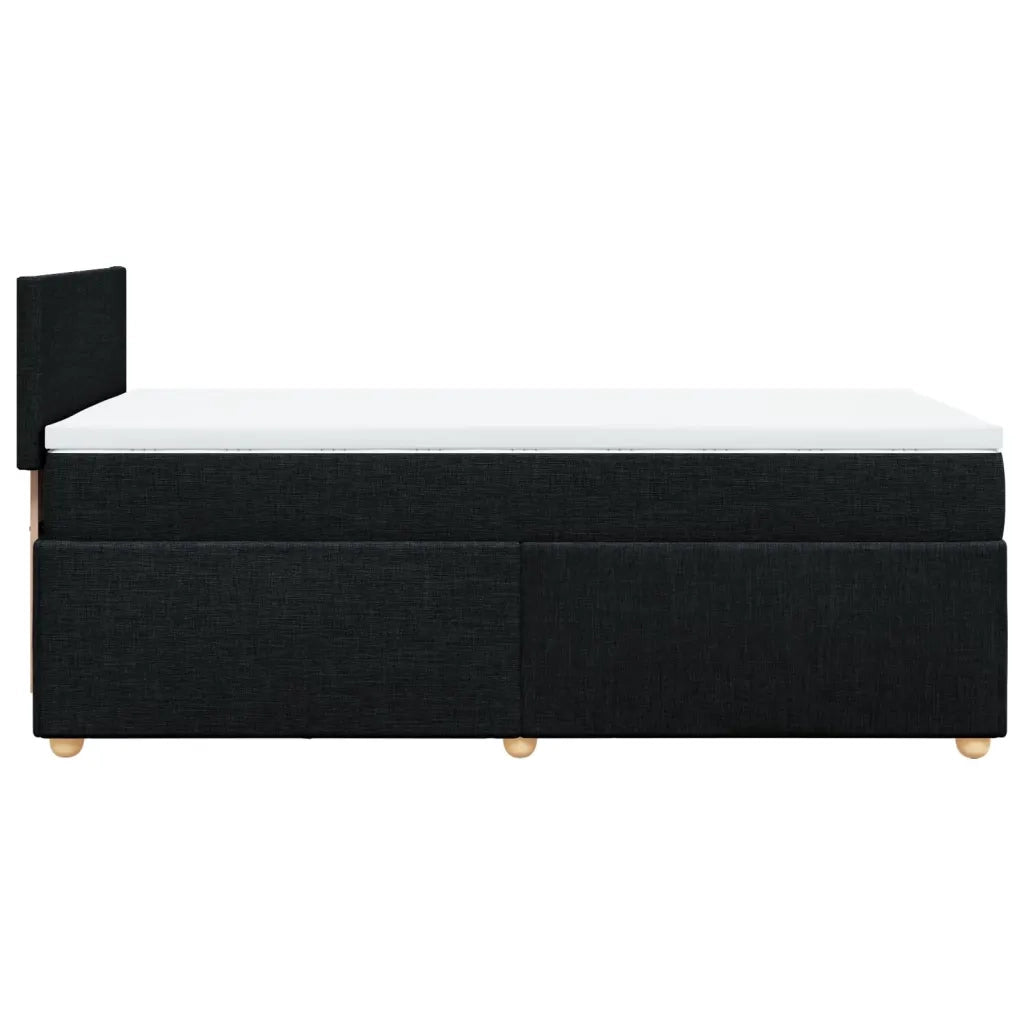 Letto a Molle con Materasso Nero Singolo in Tessuto 3286857
