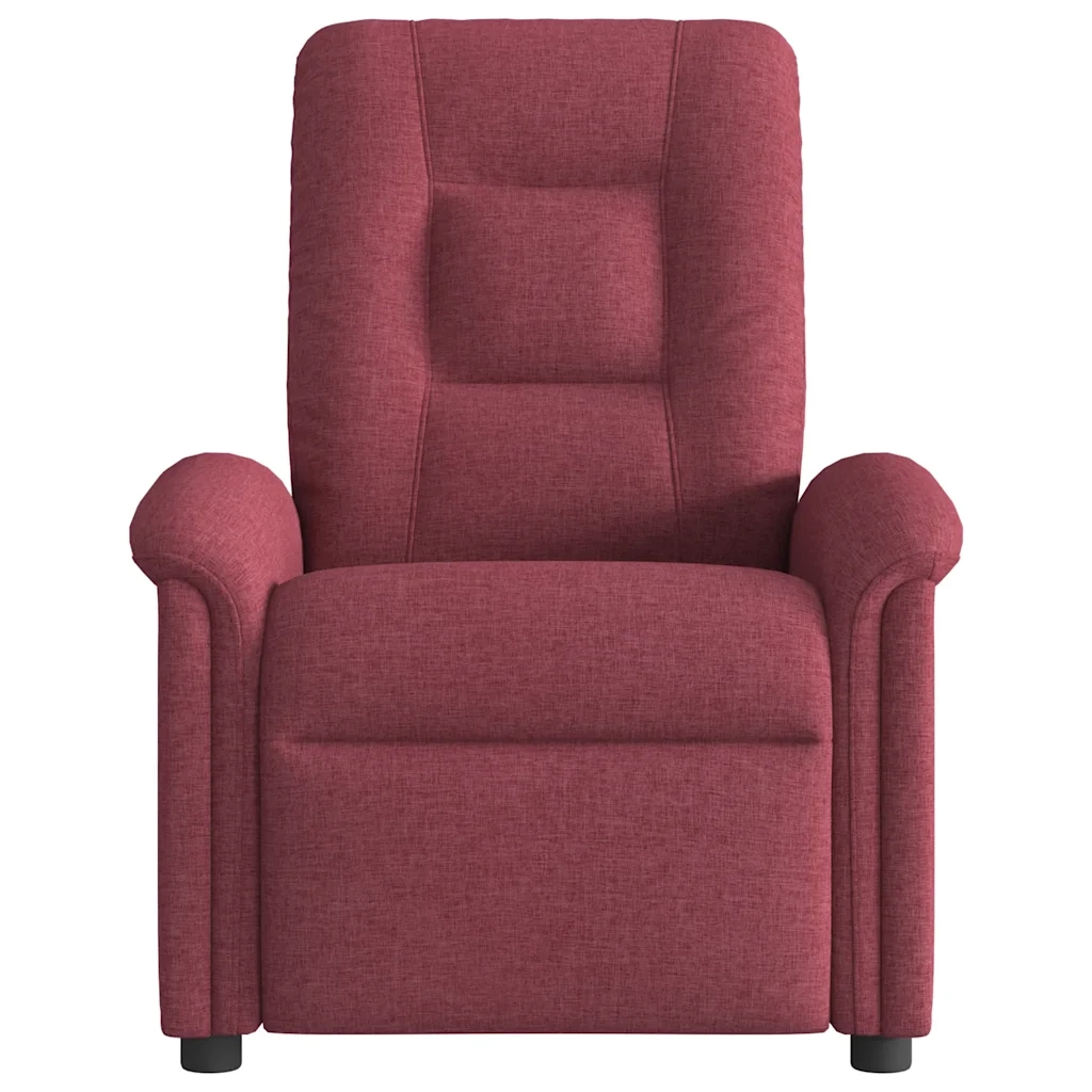 Poltrona Reclinabile in Tessuto Rosso Vino 4015619