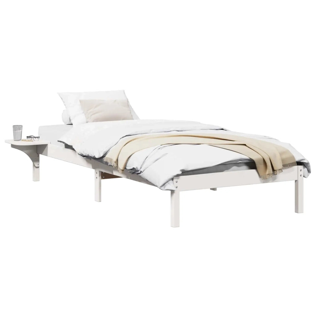 Struttura del letto Bianco 90 x 200 cm Pino massello 873206
