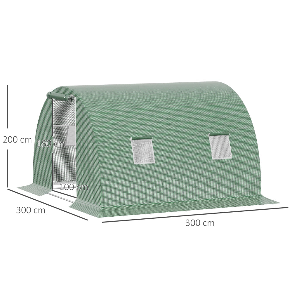 Serra da Giardino ¨C Minimal ¨C Verde 3x3x2m con Finestre