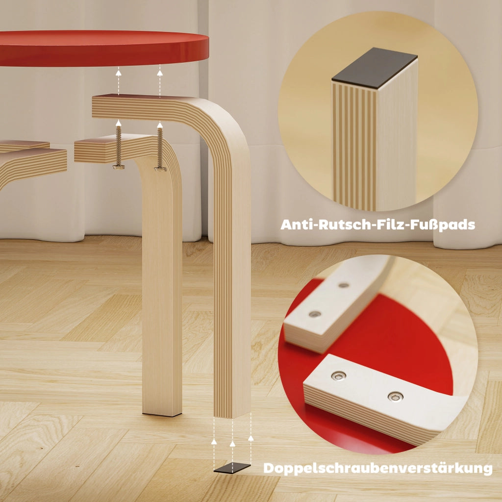 Sgabelli impilabili ¨C Minimal ¨C multicolore, compensato di betulla