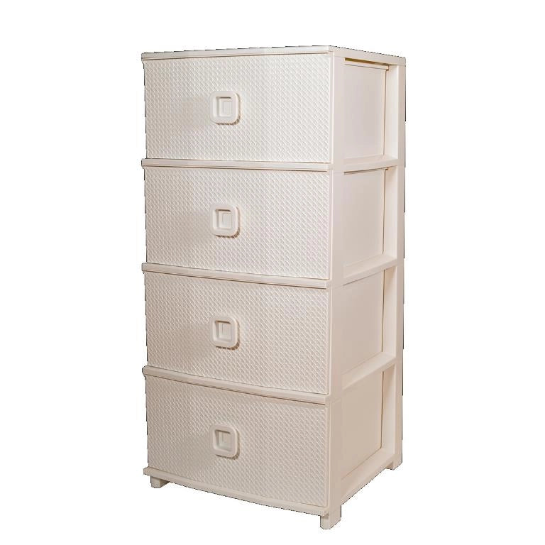 Cassettiera Pratika Kool 4 Cassetti Bianca 37,5 x 37 x 80 cm