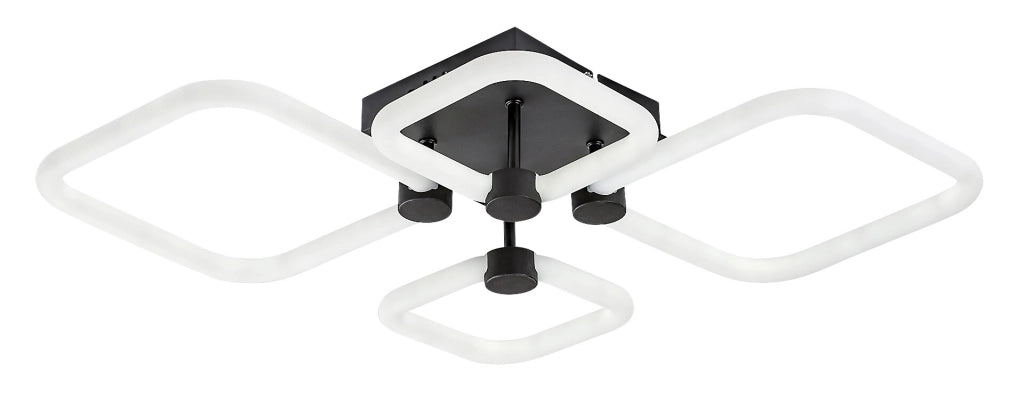 Plafoniera LED Rabalux Sotiris 47W nera dimmerabile telecomando