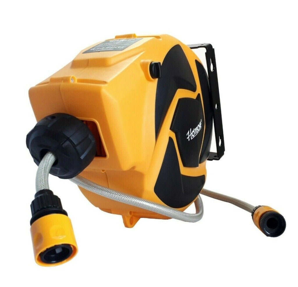 Avvolgitubo per acqua da giardino con pompa di 10 Mt autoavvolgente e girevole