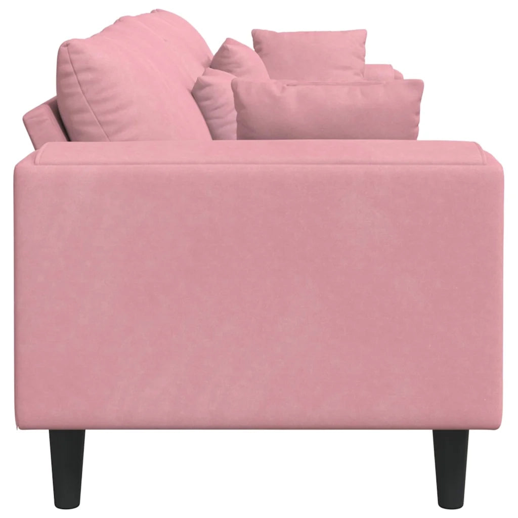Divano Rosa 250 x 77 x 76 cm Velluto 3335156