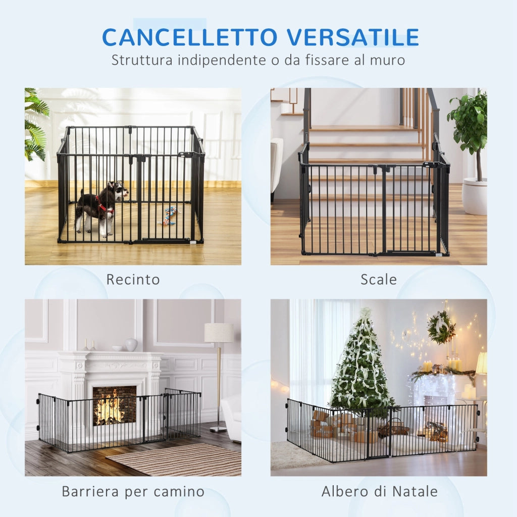 Cancello Sicurezza Cani Pieghevole ¨C Minimal ¨C Nero