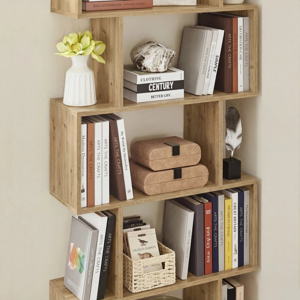 Libreria moderna a ripiani aperti Artisan in rovere