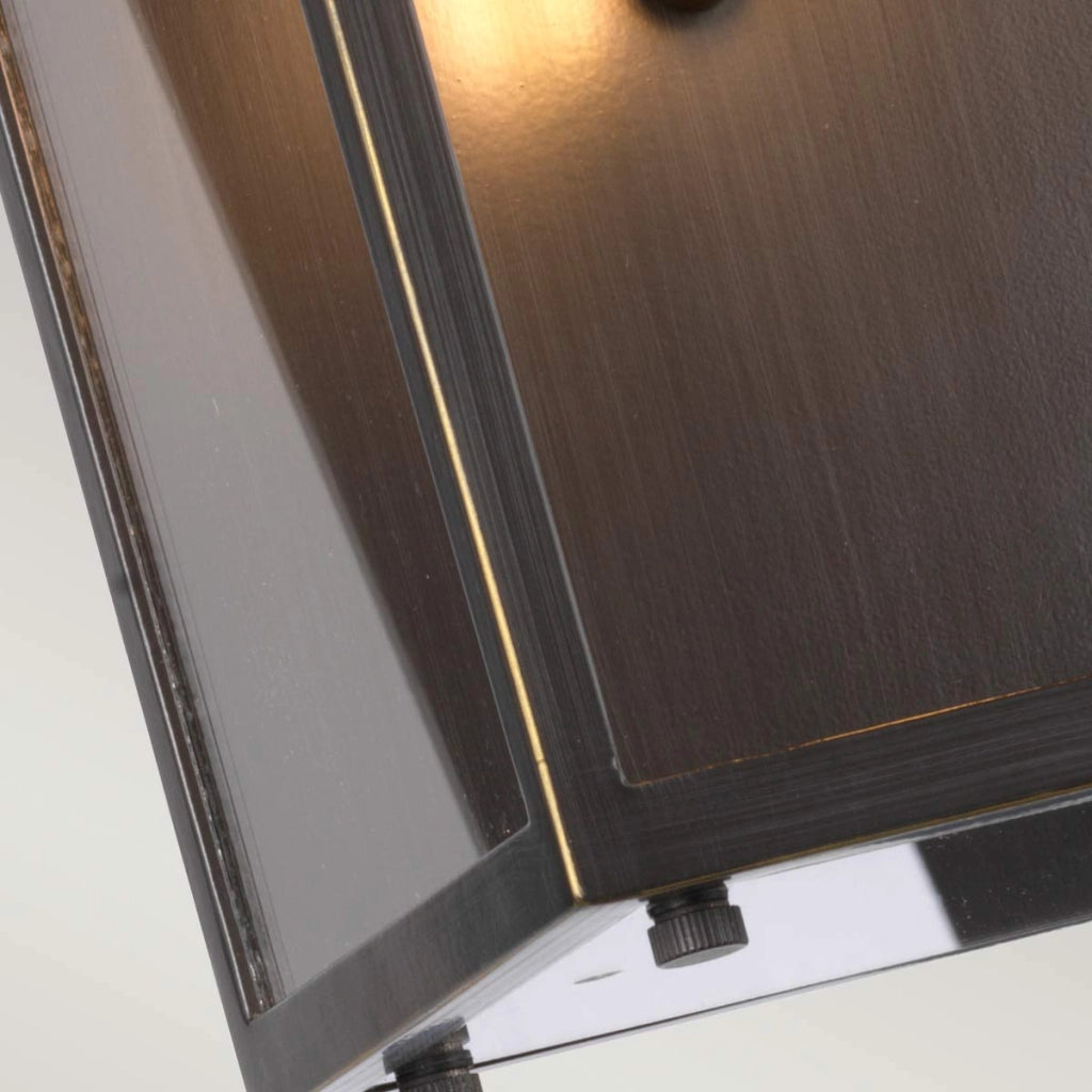 Applique esterna retro Glenview Feiss E27 IP44 bronzo