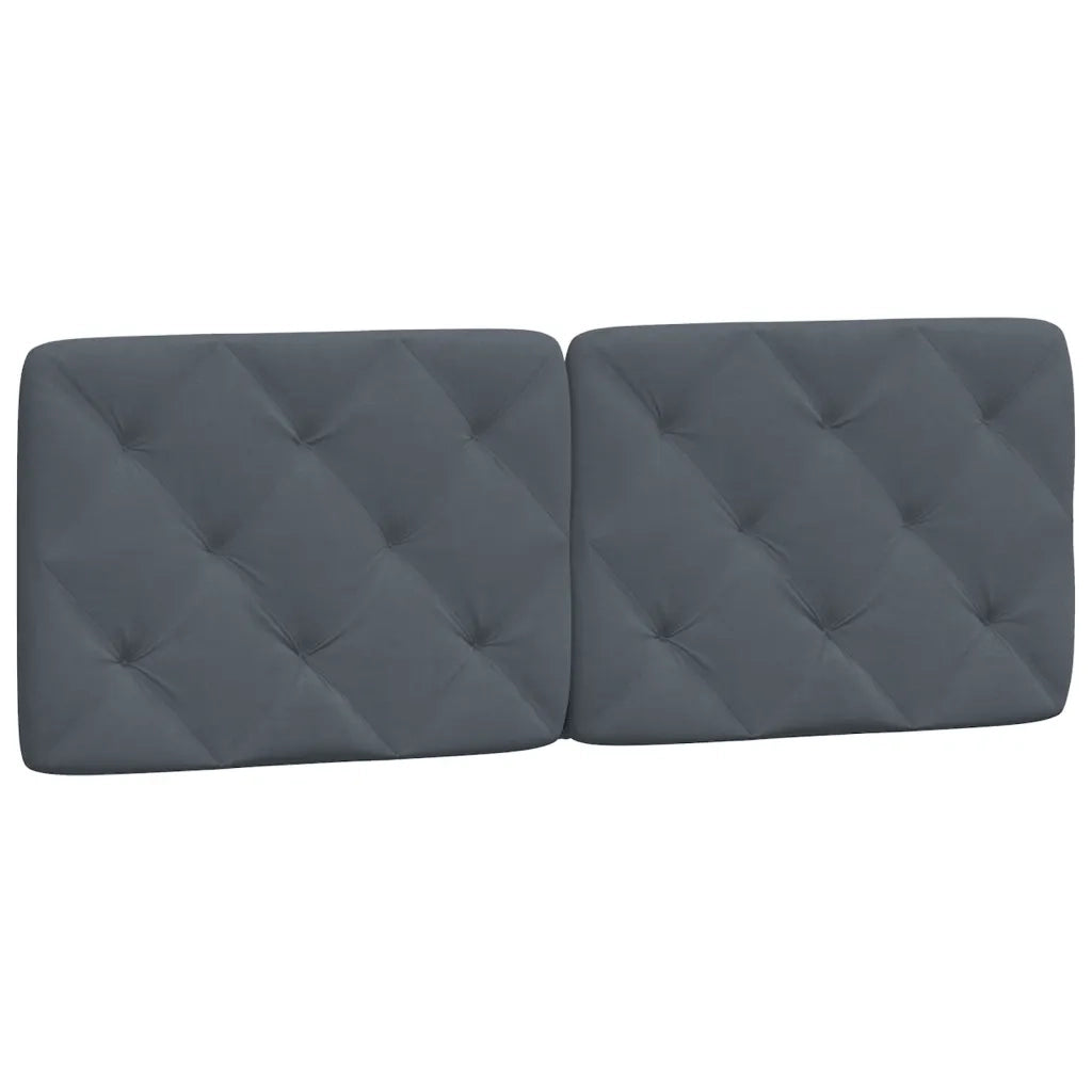 Letto matrimoniale | Letto per adulti | Giroletto con LED senza Materasso Grigio Scuro 140x200 cm in Velluto