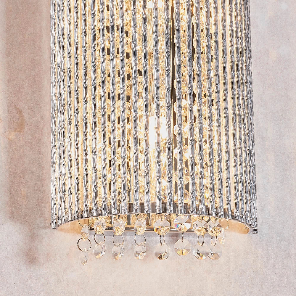 Applique Galina glamour cromo cristalli K9 2xG9 Endon