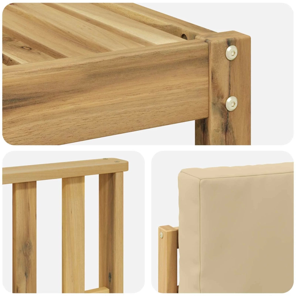 Set di divani da esterno 5 pcs Bianco e Beige 3392268