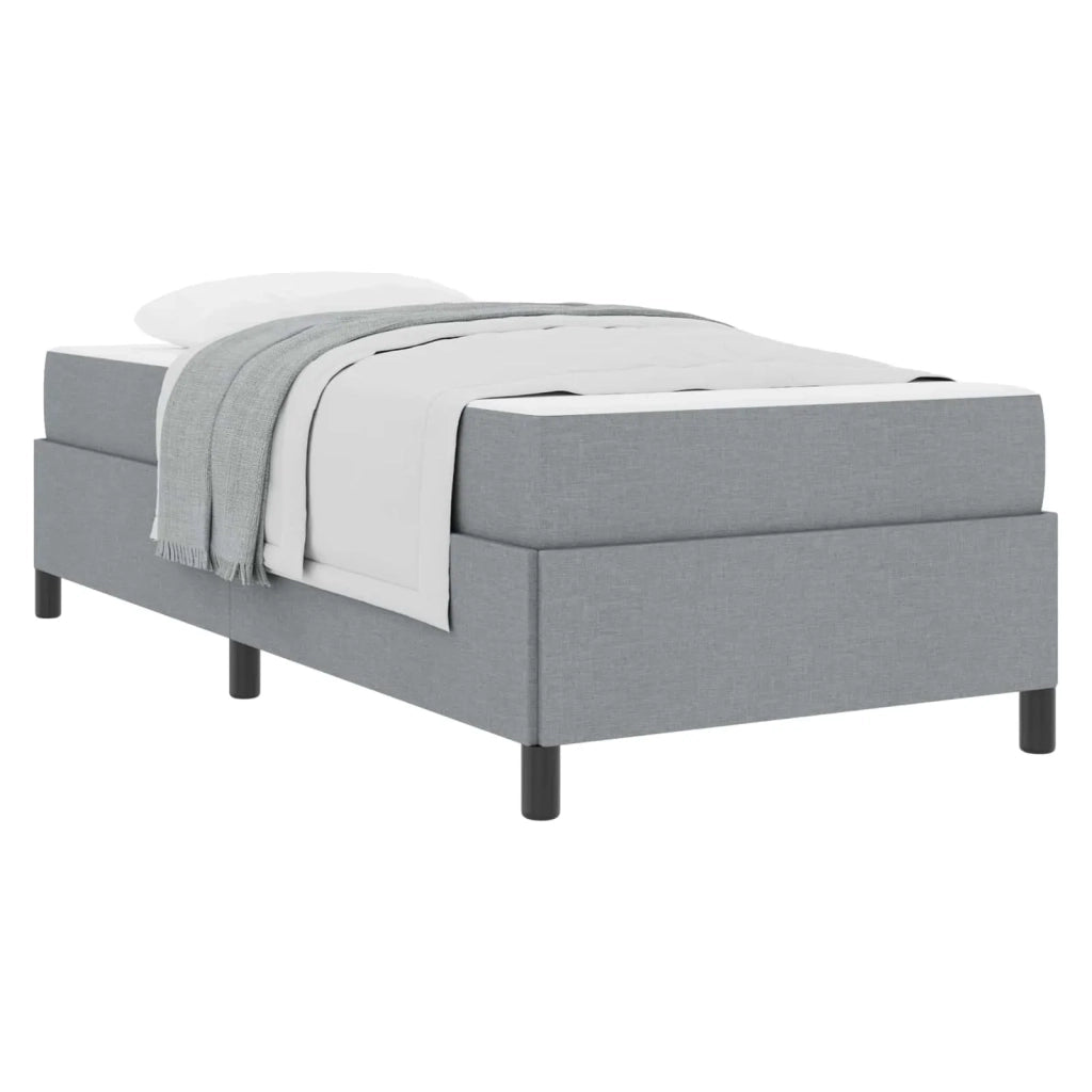 Letto a molle Grigio chiaro 80 x 200 cm Tessuto 3398815