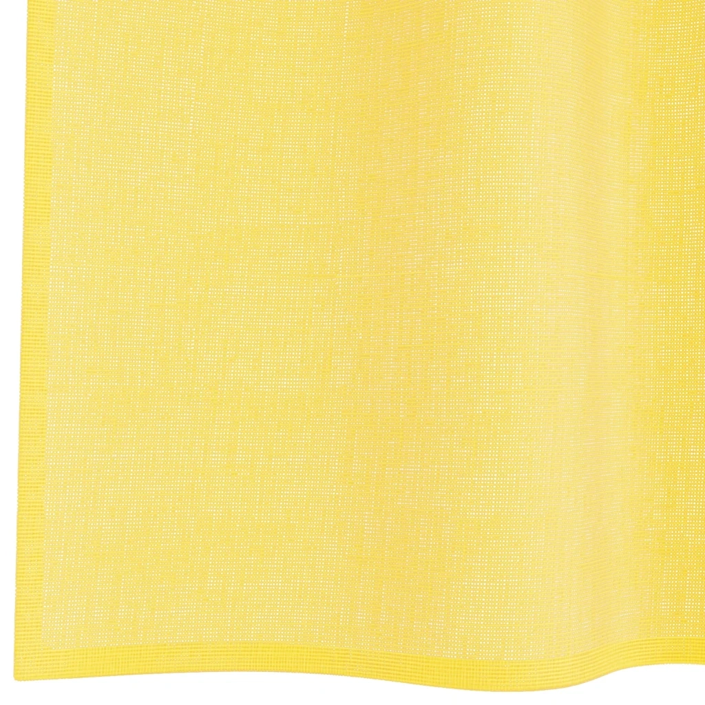 Tende in Voile con Passanti 2 pz Giallo 140x225 cm