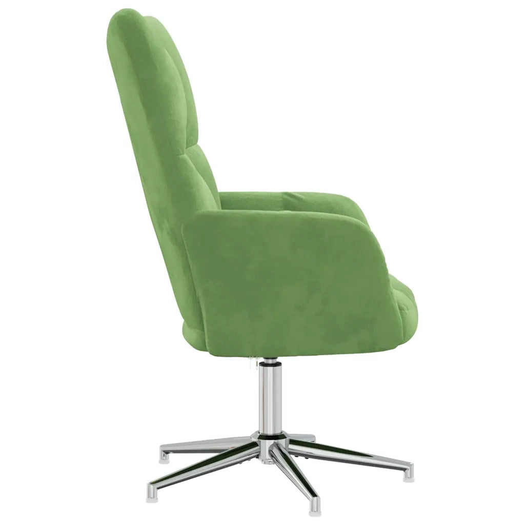 Sedia Relax Verde Chiaro in Velluto 328120