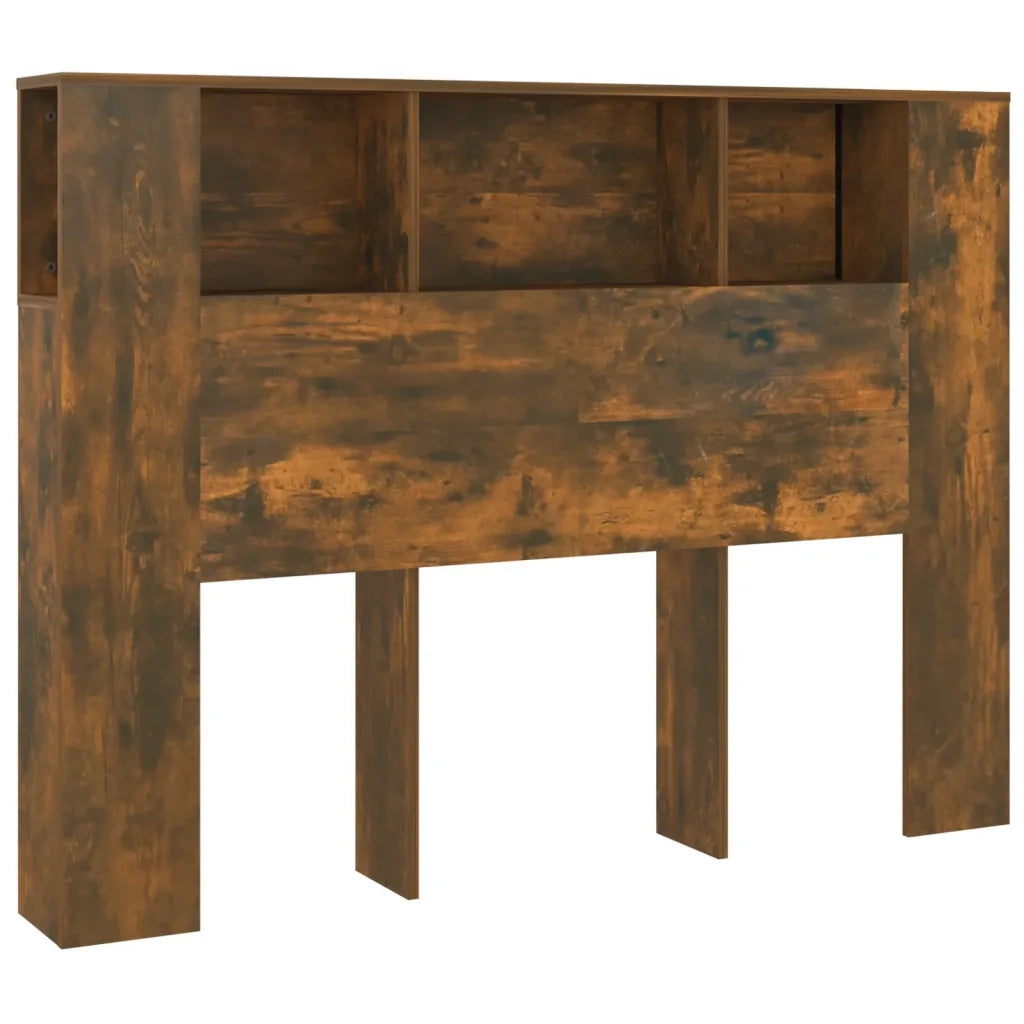 Testiera | Testata con Scomparti Rovere Fumo 140x18,5x104,5 cm