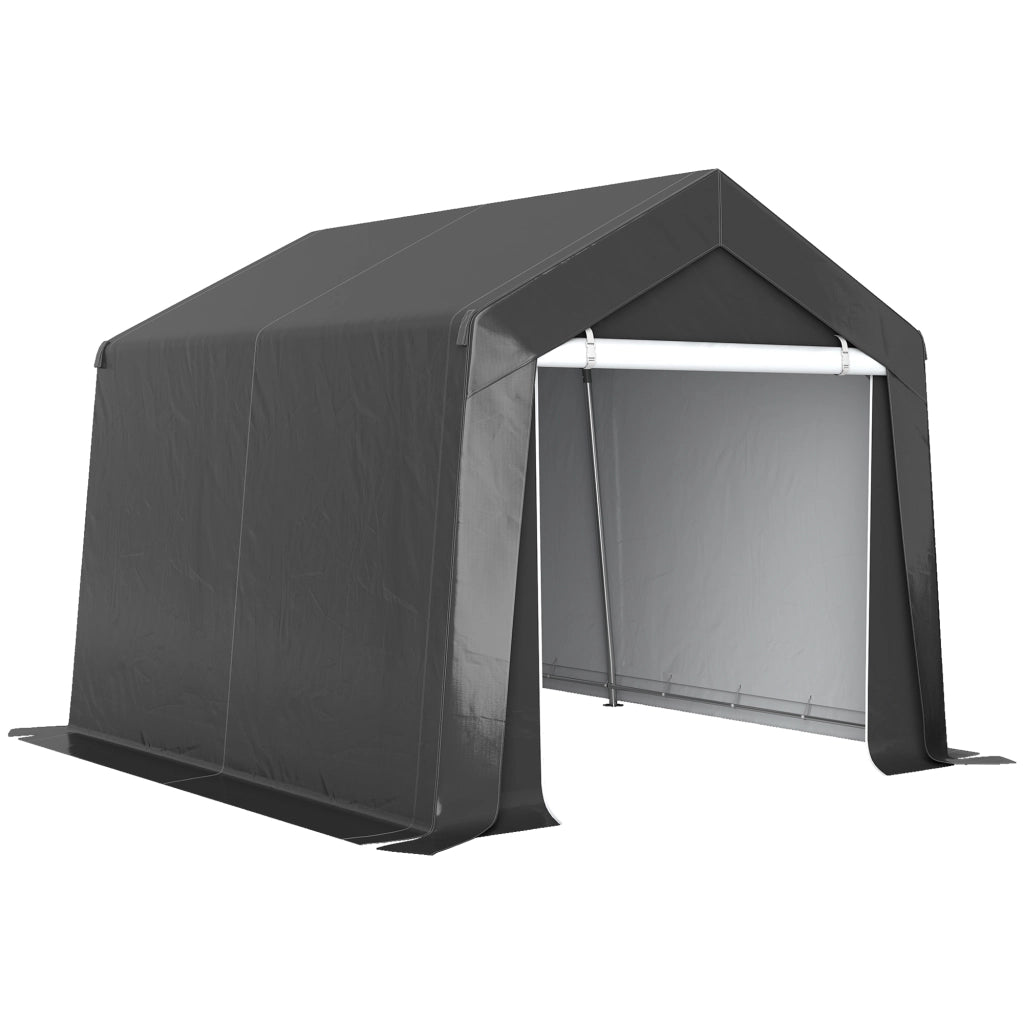 Tenda Garage 3x3 m ¨C zephmum ¨C Dark Grey con Rolltuer e Finestra di Ventilazione