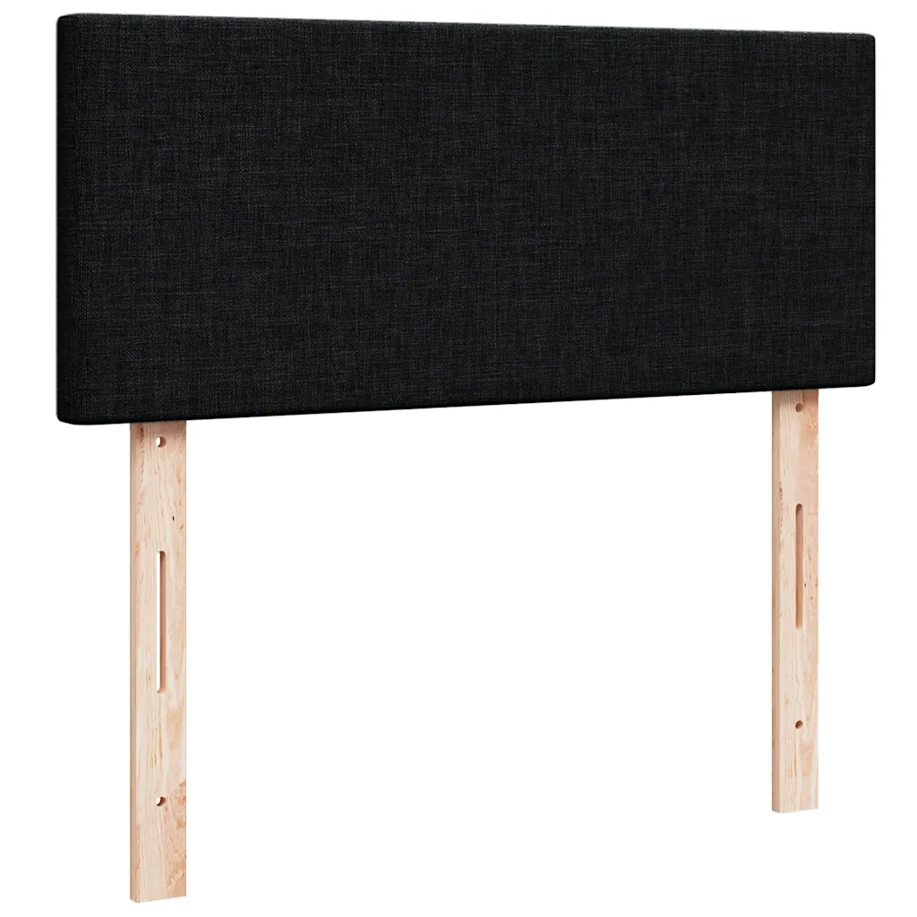 Giroletto a Molle con Materasso Nero 120x200 cm in Tessuto