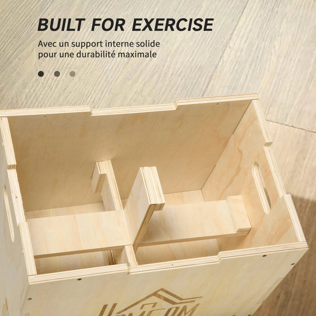 Box Jump Pliometrico 3 in 1 ¨C Xylo ¨C 61x51x76cm Legno