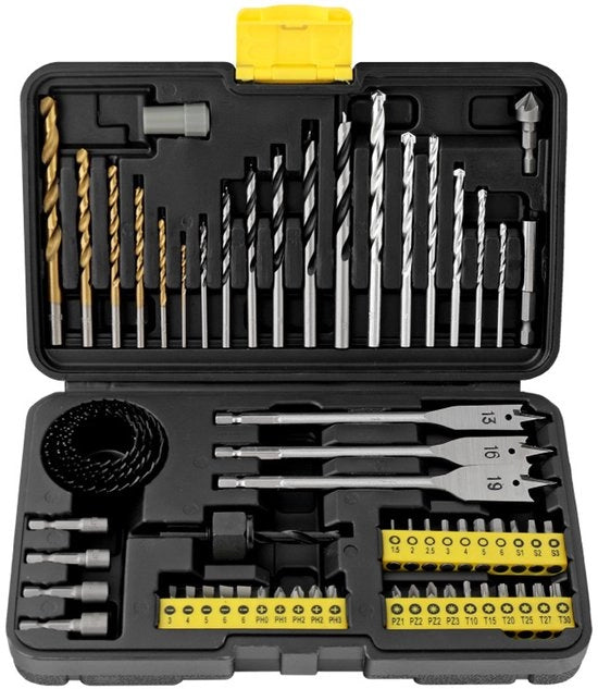 Set di multi-boor compacto a 63 pezzi con bit in titanio rivestito