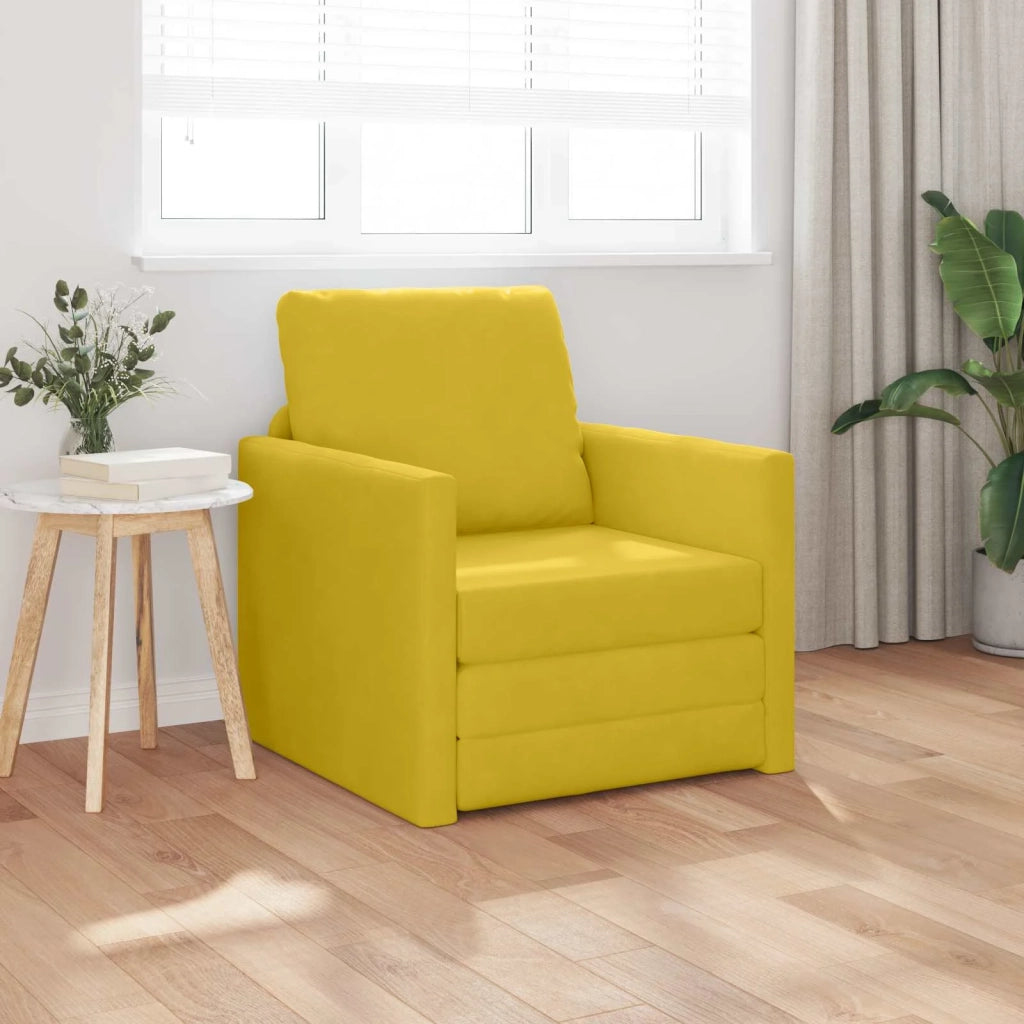 Divano letto Giallo Scuro 74 x 77 x 81 cm Velluto 4106618