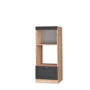 Vicco Set mobili bagno Antracite-oro 60 cm aperto