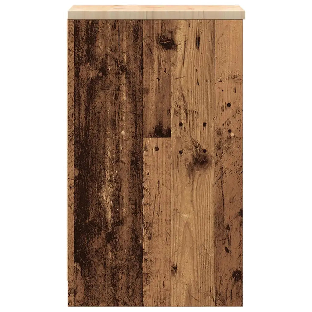 Armadietto per Garage in Legno Vecchio 30x51x85 cm 860560