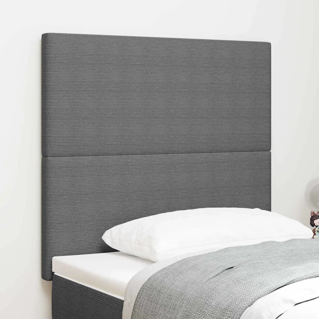 Testiera | Testata Grigio chiaro 100 cm Tessuto in Cords