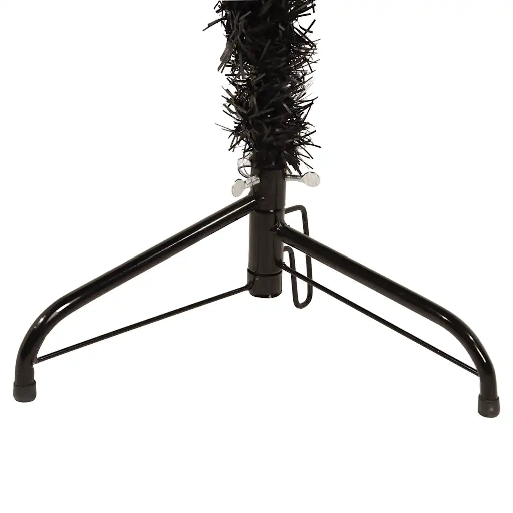 Albero Natale | Decorazioni natalizie Artificiale Sottile a Met¨¤ e Supporto Nero 210 cm