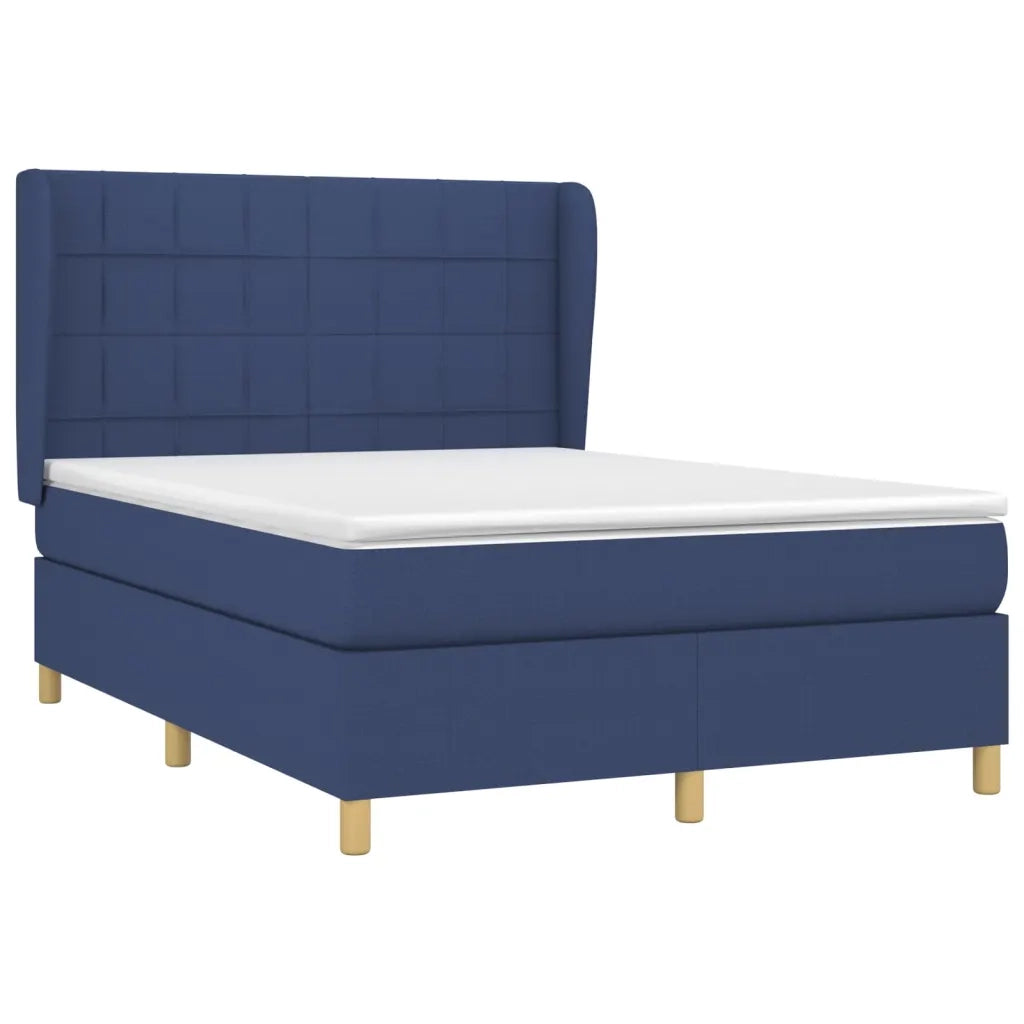 Giroletto a Molle con Materasso Blu 140x190 cm in Tessuto 3128523