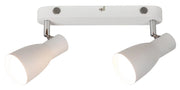 Applique spot doppia con interruttori E27 bianca Rabalux