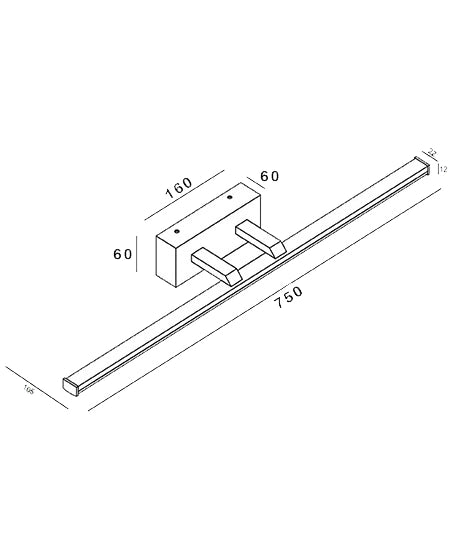 Nala Lampada da Parete LED Integrato 15W 1850lm 3000K IP44 in Metallo e Metacrilato Colore Cromo, Design Moderno e Funzionale per Interni ed Esterni
